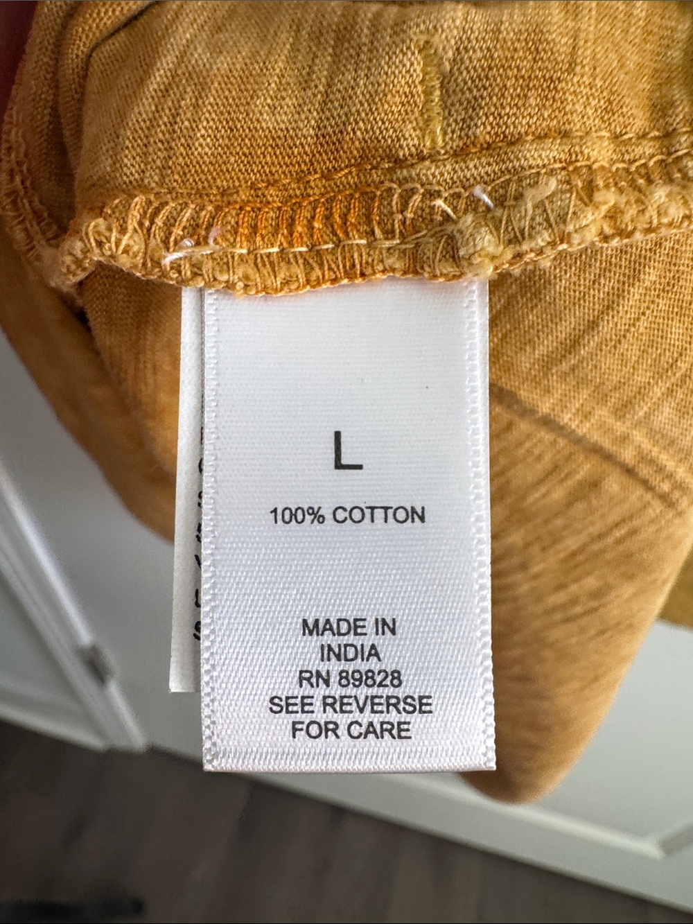 LOGO by Lori Goldstein sunfaded gold T-shirt with seam pockets. Never worn. - Picture 7 of 7